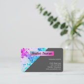 Sequin und Glitzer / farbig / grau Visitenkarte (Stehend Vorderseite)