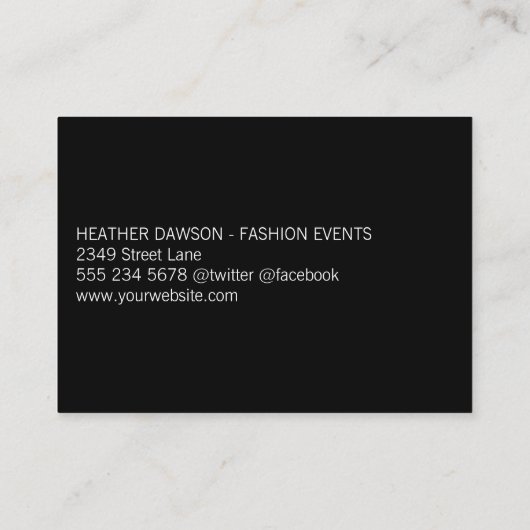 Sequin und Glitzer / Führungskraft Gold (Führungsk Visitenkarte (Rückseite)