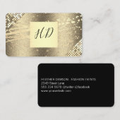 Sequin und Glitzer Führungskraft Gold Spatter Visitenkarte (Vorne/Hinten)