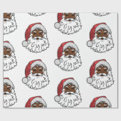 sequined black santa claus geschenkpapier (Flach)