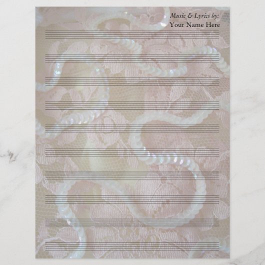 Sequins and Lace Blank Sheet Music 10 Stave (Vorderseite)