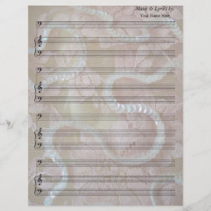 Sequins and Lace Blank Sheet Music Bass Clef