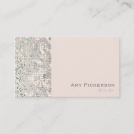 Sequins Blush Pink Glitzy Glam Business Card Visitenkarte