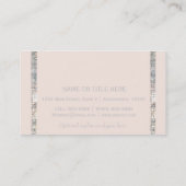 Sequins Blush Pink Glitzy Glam Business Card Visitenkarte (Rückseite)