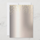 Sequins Dress Confetti Ivory 40. Geburtstag Einladung (Rückseite)