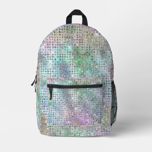 Sequins Funkelnd Imitate in mehrfarbigen Farben Bedruckter Rucksack (Vorderseite)