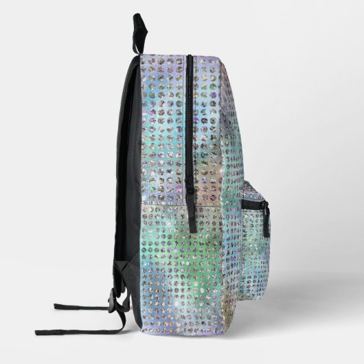 Sequins Funkelnd Imitate in mehrfarbigen Farben Bedruckter Rucksack (Links)