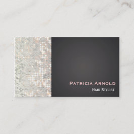 Sequins Glitzer Glam Glitzy Black Business Card Visitenkarte