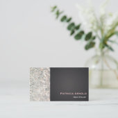 Sequins Glitzer Glam Glitzy Black Business Card Visitenkarte (Stehend Vorderseite)