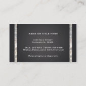 Sequins Glitzer Glam Glitzy Black Business Card Visitenkarte (Rückseite)
