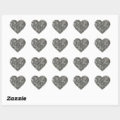 Sequins Heart Sticker (Blatt)