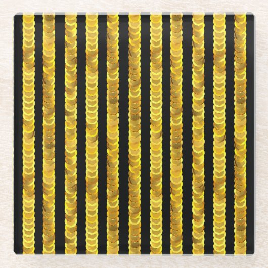 Sequins Muster, Perlen, Rhinestone, 3D Mode. Glasuntersetzer (Vorderseite)