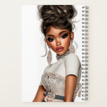 Sequins & Sculpted Glam Girl Spiral Notebook