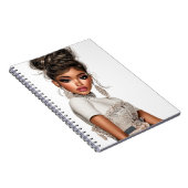 Sequins & Sculpted Glam Girl Spiral Photo Notebook Notizblock (Rechte Seite)