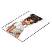 Sequins & Sculpted Glam Girl Spiral Photo Notebook Notizblock (Linke Seite)