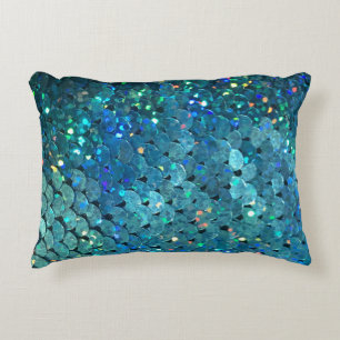 Sequins Sparkle: Makro Abstrakter Hintergrund Dekokissen