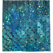 Sequins Sparkle: Makro Abstrakter Hintergrund Duschvorhang (Vorderseite)