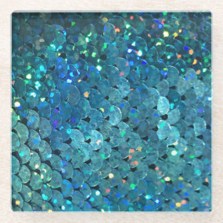 Sequins Sparkle: Makro Abstrakter Hintergrund Glasuntersetzer