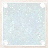Sequins Sparkle: Makro Abstrakter Hintergrund Glasuntersetzer (Rückseite)