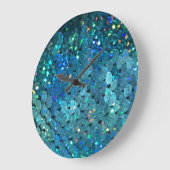 Sequins Sparkle: Makro Abstrakter Hintergrund Große Wanduhr (Winkel)