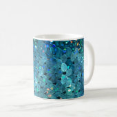 Sequins Sparkle: Makro Abstrakter Hintergrund Kaffeetasse (VorderseiteRechts)