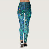 Sequins Sparkle: Makro Abstrakter Hintergrund Leggings (Rückseite)