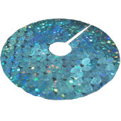 Sequins Sparkle: Makro Abstrakter Hintergrund Polyester Weihnachtsbaumdecke (Schrägansicht)