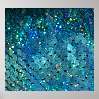 Sequins Sparkle: Makro Abstrakter Hintergrund Poster