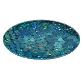 Sequins Sparkle: Makro Abstrakter Hintergrund Schneidebrett (Ecke)