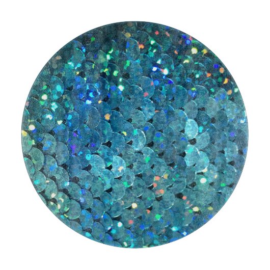Sequins Sparkle: Makro Abstrakter Hintergrund Schneidebrett (Vorderseite)