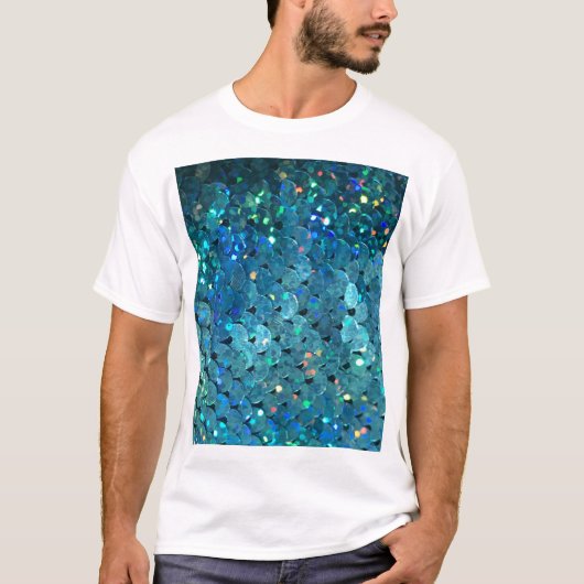 Sequins Sparkle: Makro Abstrakter Hintergrund T-Shirt (Vorderseite)