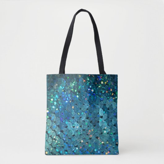 Sequins Sparkle: Makro Abstrakter Hintergrund Tasche (Vorderseite)