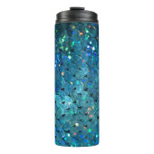 Sequins Sparkle: Makro Abstrakter Hintergrund Thermosbecher (Vorderseite)
