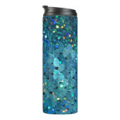 Sequins Sparkle: Makro Abstrakter Hintergrund Thermosbecher (Nach rechts gedreht)