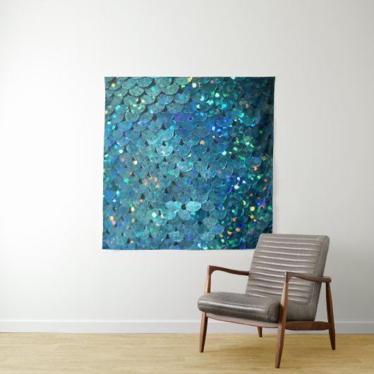 Sequins Sparkle: Makro Abstrakter Hintergrund Wandteppich (Beispiel (Horizontal))