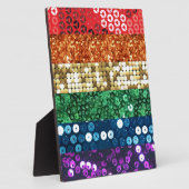 Sequins-Stolzflagge Fotoplatte (Seite)