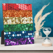 Sequins-Stolzflagge Fotoplatte (Seite)