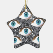 Sequinsaugen Keramik Ornament (Links)