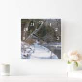 Sequiota Winter Walking Wall Clock Quadratische Wanduhr (Zuhause)