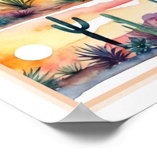 Sequoia Cactus Southwest Wüste Poster (Ecke)