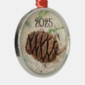 Sequoia Cone in Sand Ornament Aus Metall (Rechts)