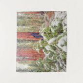 Sequoia Forest Landschaft im Winter Wandteppich (Vorderseite)