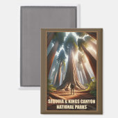 Sequoia & Kings Canyon Nationalparks Magnet (Vorderseite/Rückseite)