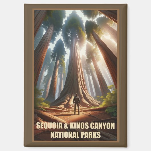 Sequoia & Kings Canyon Nationalparks Magnet (Vorderseite)