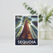 Sequoia National Park Giant Trees Postkarte (Stehend Vorderseite)