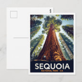 Sequoia National Park Giant Trees Postkarte (Vorne/Hinten)
