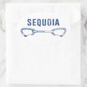 Sequoia National Park Kletter-Quickdraw Ovaler Aufkleber (Tasche)