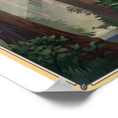 Sequoia National Park Litho Artwork Poster (Ecke)