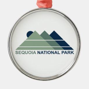 Sequoia National Park Mountain Sun Ornament Aus Metall