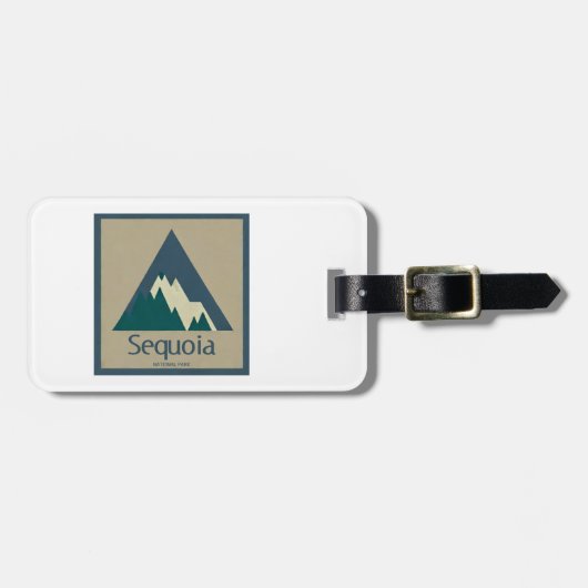 Sequoia National Park Rustikal Gepäckanhänger (Vorderseite horizontal)